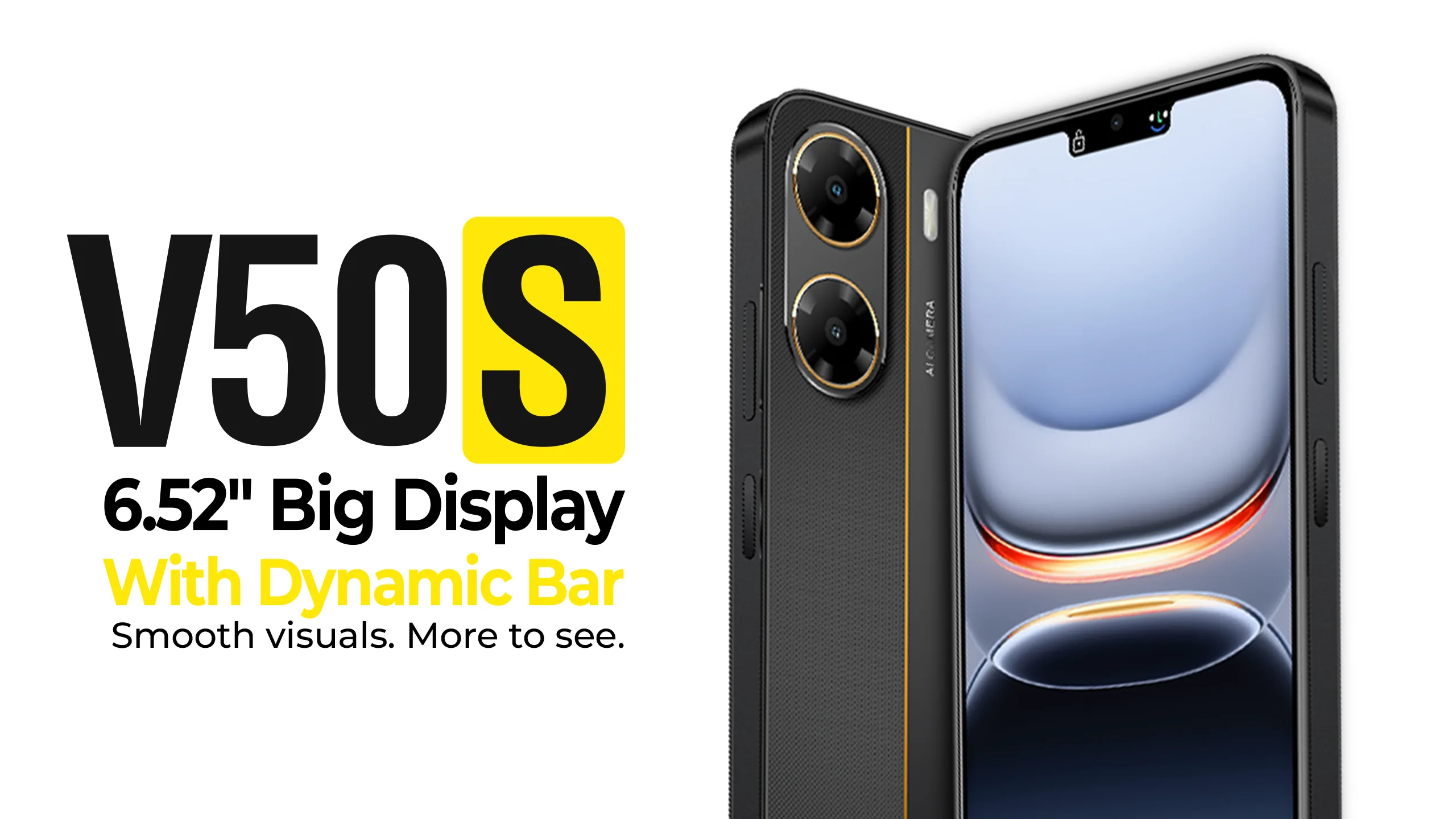 Villaon V50s 6.52 inch big display with Dynamic Bar